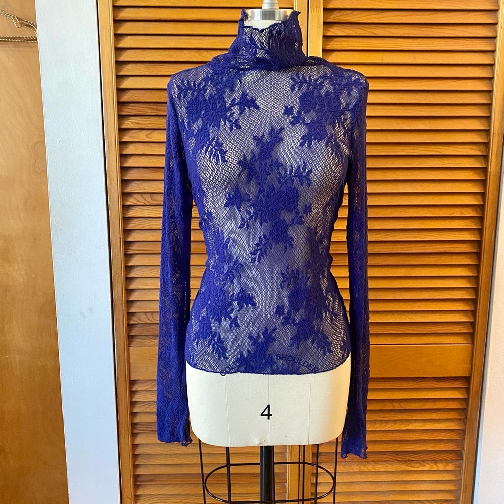 Free People Lace Turtleneck